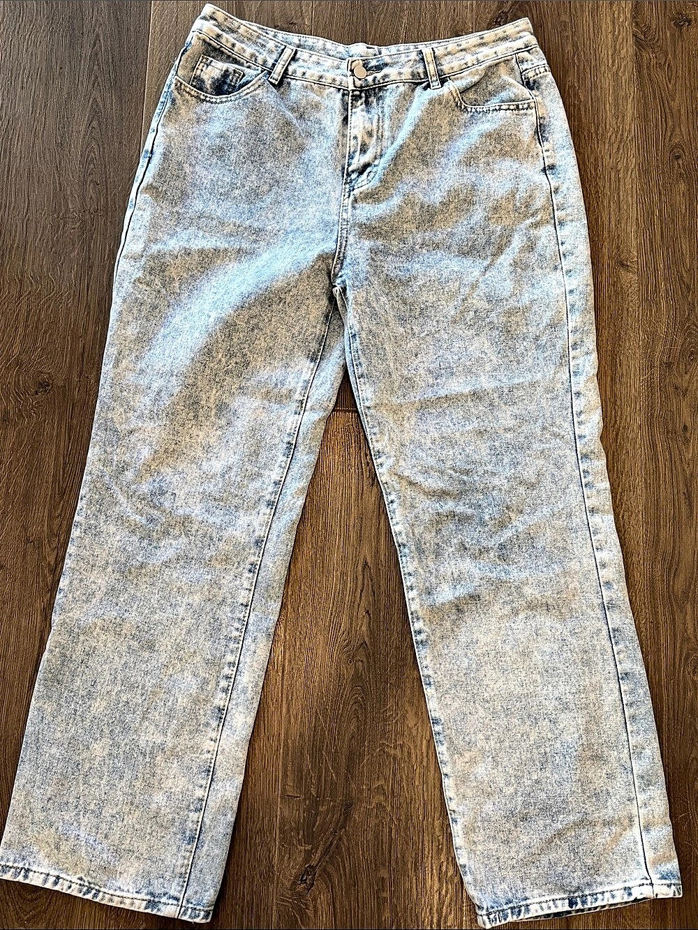 Acid Wash Wide Leg Jeans Size XXL